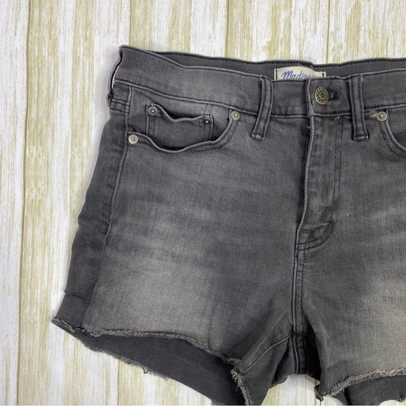 Madewell Gray Denim Boy Shorts - Picture 3 of 5